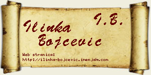 Ilinka Bojčević vizit kartica